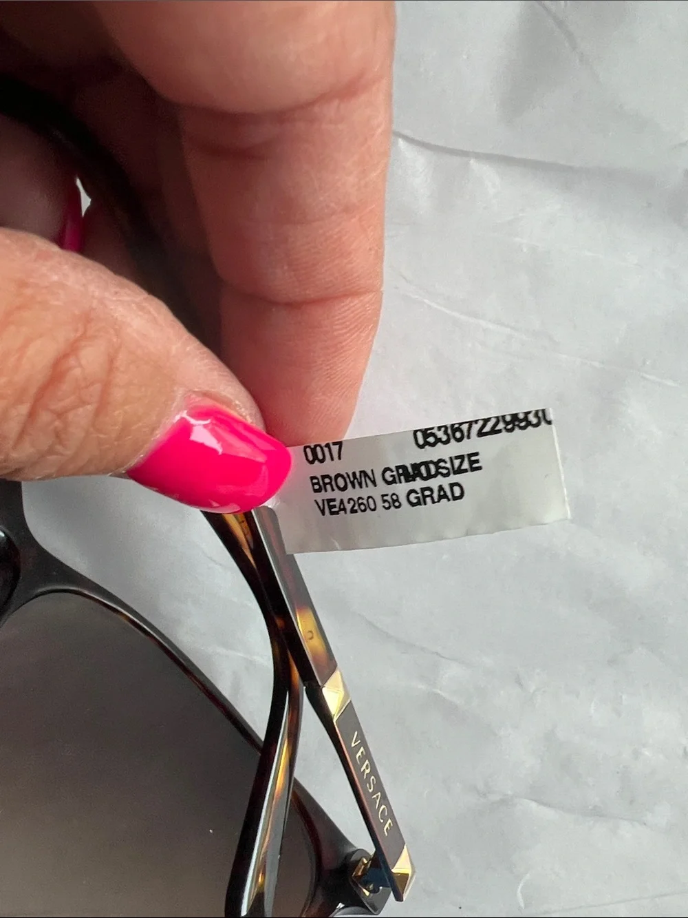 Versace Women's Tortoiseshell Frame Sunglasses with Brown Lenses NWT